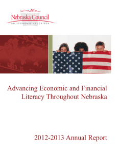 Advancing Economic and Financial Literacy Throughout Nebraska  2012-2013 Annual Report