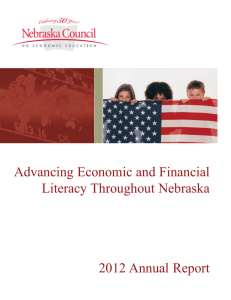 Advancing Economic and Financial Literacy Throughout Nebraska 2012 Annual Report