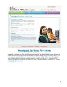 Managing Student Portfolios