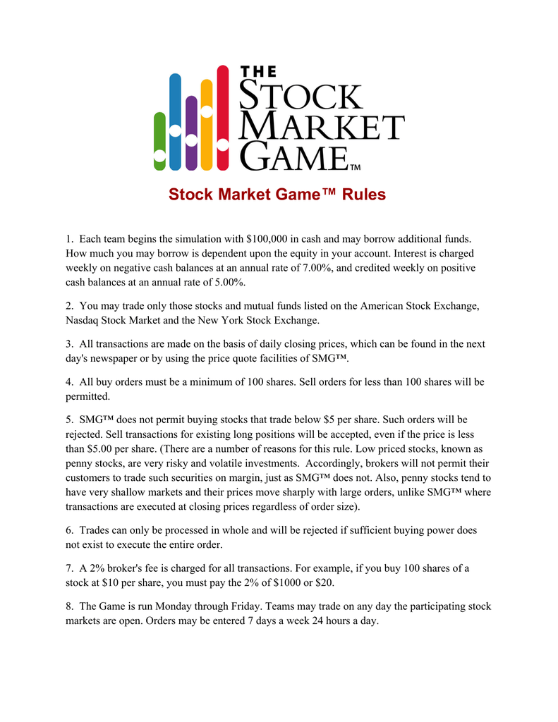 stock market game essay