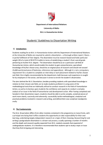Students’ Guidelines to Dissertation Writing