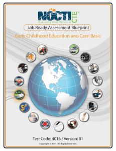 Early Childhood Education and Care-Basic Job Ready Assessment Blueprint