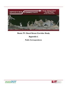 Route 79 / Davol Street Corridor Study Appendix L Public Correspondence