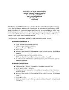 ROUTE 79/DAVOL STREET CORRIDOR STUDY Summary of Working Group (WG) meeting