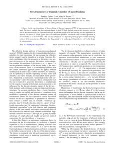 Size dependence of thermal expansion of nanostructures *