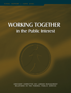 WORKING TOGETHER in the Public Interest