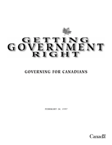 GOVERNING FOR CANADIANS
