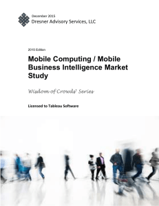 Mobile Computing / Mobile Business Intelligence Market Study Dresner Advisory Services, LLC