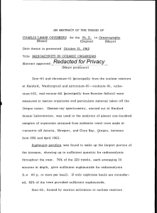 Redacted for Privacy Date thesis is presented October 31, 1962