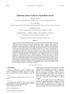 Quantifying Climate Feedbacks Using Radiative Kernels 3504 B J. S