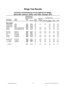 Company or Hybrid lbs/ton Grain