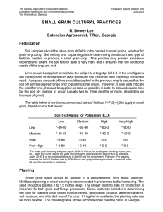 The Georgia Agricultural Experiment Stations Research Report Number 694