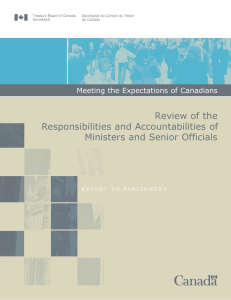 Review of the Responsibilities and Accountabilities of Ministers and Senior Officials