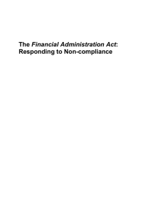Financial Administration Act Responding to Non-compliance