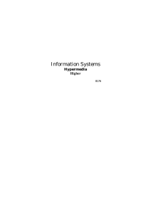 Information Systems Hypermedia Higher 8176