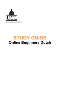 STUDY GUIDE  Online Beginners Dutch