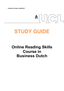 STUDY GUIDE  Online Reading Skills Course in