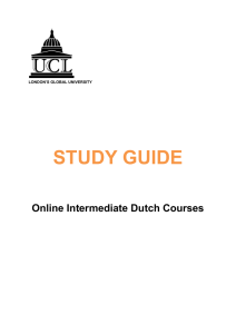 STUDY GUIDE  Online Intermediate Dutch Courses