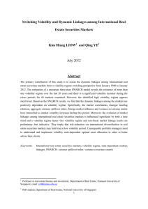 Switching Volatility and Dynamic Linkages among International Real Estate Securities Markets