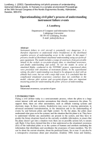 Lundberg, J. (2002): Operationalising civil pilot's process of understanding