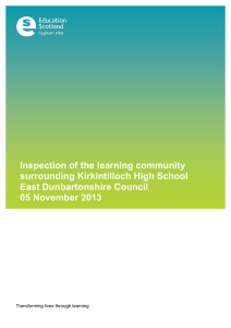 Inspection of the learning community surrounding Kirkintilloch High School East Dunbartonshire Council