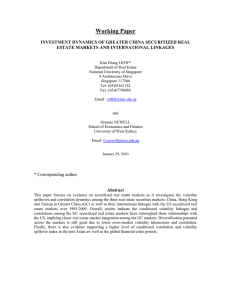 Working Paper  INVESTMENT DYNAMICS OF GREATER CHINA SECURITIZED REAL