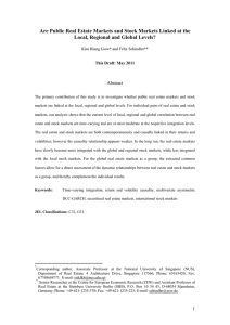 Are Public Real Estate Markets and Stock Markets Linked at... Local, Regional and Global Levels?  Abstract