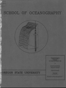 SCHOOL OF OCEANOGRAPHY