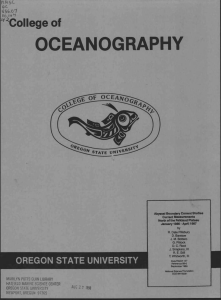 OCEANOGRAPHY 'College of STATE UNIVE