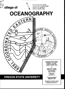 OCEANOGRAPHY of I e e of g
