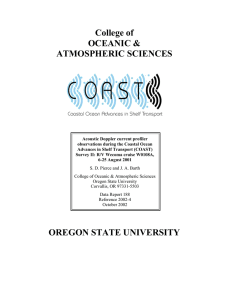 College of OCEANIC &amp; ATMOSPHERIC SCIENCES