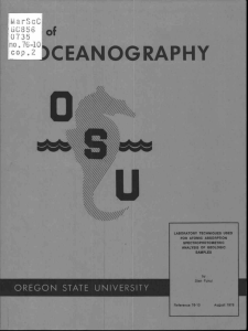OCEANOGRAPHY of Mr S c 0135
