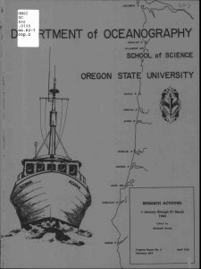 RTMENT of OCEANOGRAPHY D 4