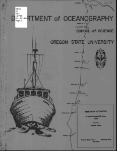 of T of OCEANOGRAPHY RTHEN