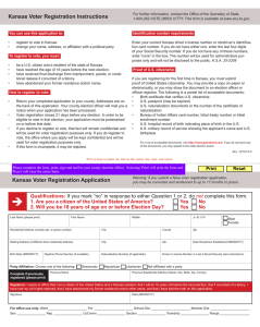 Kansas Voter Registration Instructions