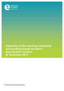 Inspection of the learning community surrounding Grange Academy East Ayrshire Council