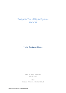 Lab Instructions Design for Test of Digital Systems TDDC33