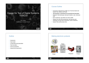 Design for Test of Digital Systems Course Outline