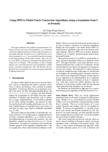 Using SPIN to Model Check Concurrent Algorithms, using a translation... to Promela