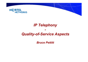 IP Telephony - Quality-of-Service Aspects Bruce Pettitt