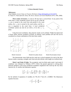 EM 388F Fracture Mechanics, Spring 2008 Rui Huang ).