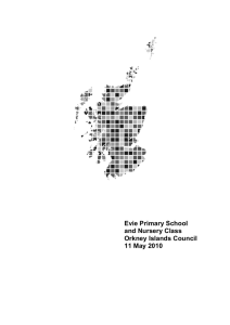Evie Primary School and Nursery Class Orkney Islands Council