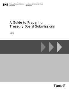 A Guide to Preparing Treasury Board Submissions  2007