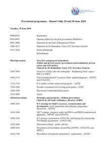 Provisional programme – Round Table 29 and 30 June 2010