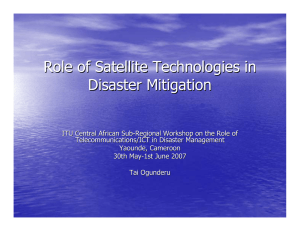 Role of Satellite Technologies in Disaster Mitigation