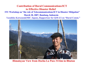 Contribution of Rural Communications/ICT to Effective Disaster Relief