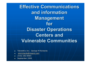 Effective Communications and information Management for