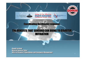 THE BENEFITS THAT SENSORS CAN BRING TO DISASTER MITIGATION