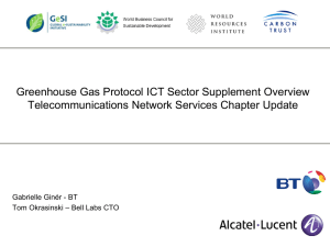 Greenhouse Gas Protocol ICT Sector Supplement Overview