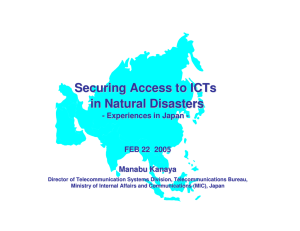 Securing Access to ICTs in Natural Disasters -